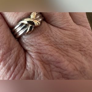 Ross Simons Vintage Sterling and 14k Ring